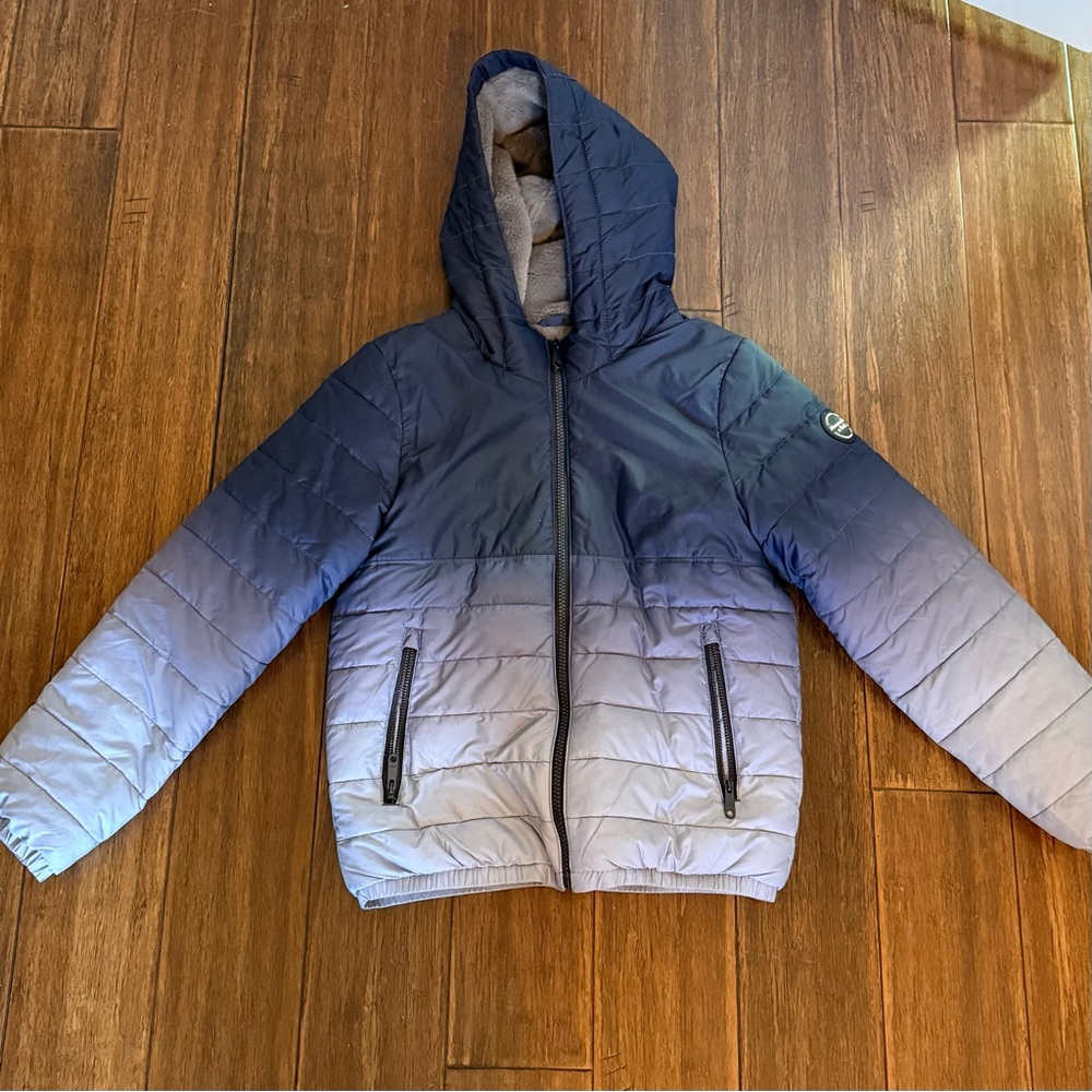 Abercrombie Kids Blue and Gray Puffer Jacket